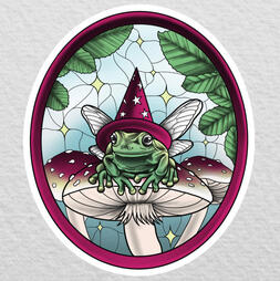 Stained Glass Sticker Design